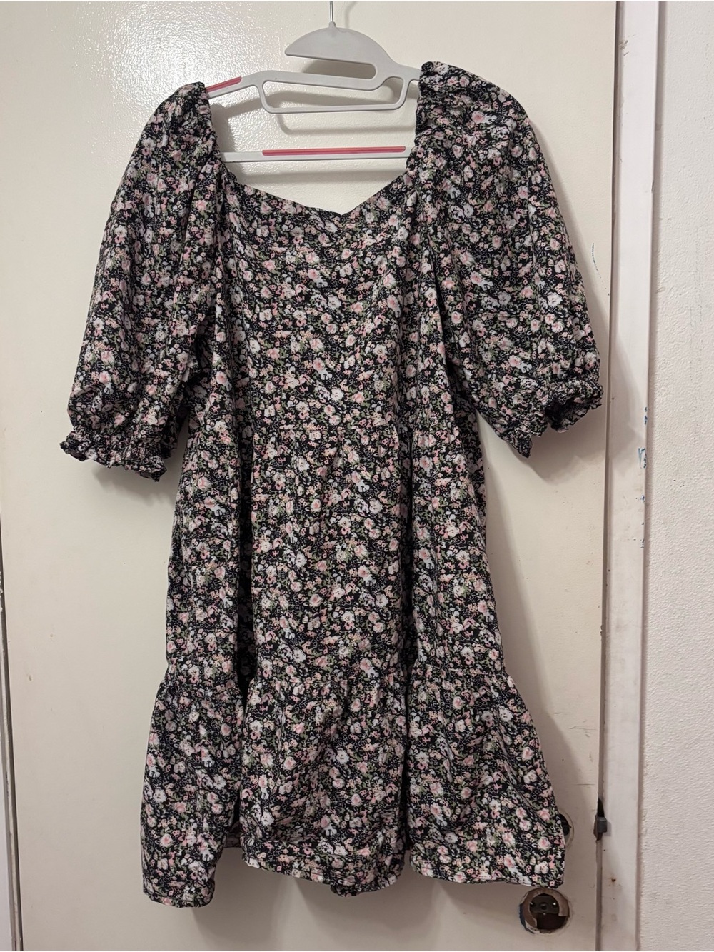Levi's Black Mini Dress with Pink Floral Print